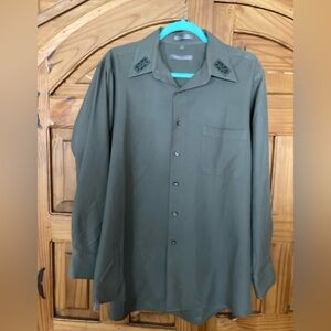 British Racing Green Shirt Men’s 16 by Geoffrey Beene